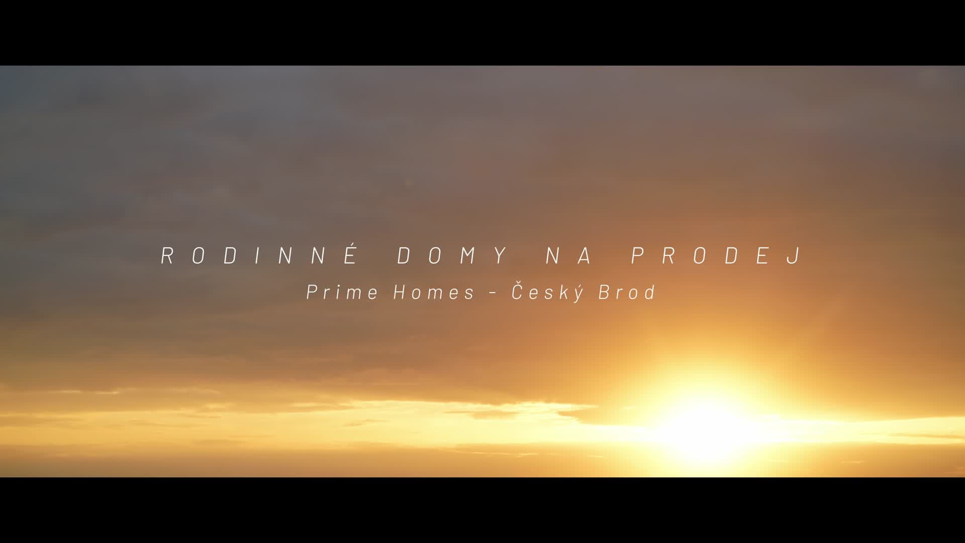 Letecký pohled na celý projekt Prime Homes Český Brod